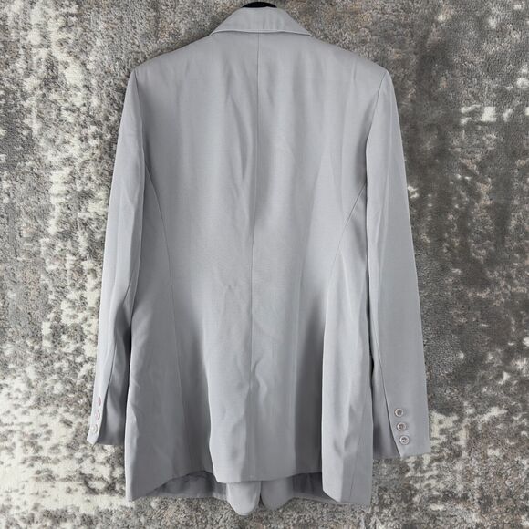 Bice by Sag Harbor Size 12 Notched Single Button Blazer Jacket Gray Long Sleeve - Picture 4 of 8